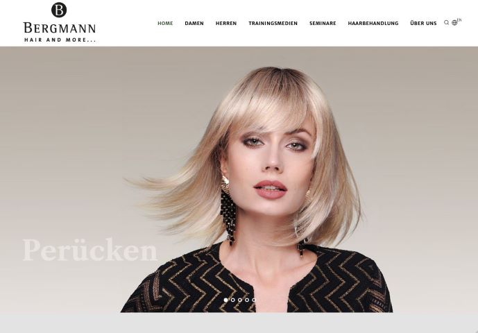 Screenshot der Webseite von Bergmann